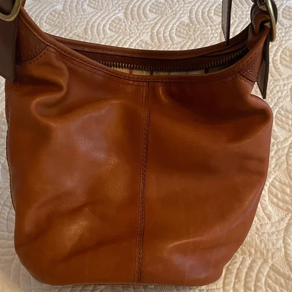 Coach Brown Leather Bucket Hobo Bag - Picture 9 of 16